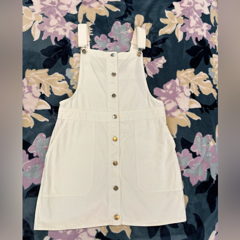 Mango Casual White Dress, with adjustable straps